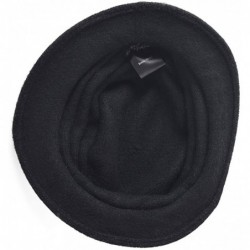 Bucket Hats Women Floral Wool Cloche Winter Hat - Black - C818IEOWEY5 $22.77