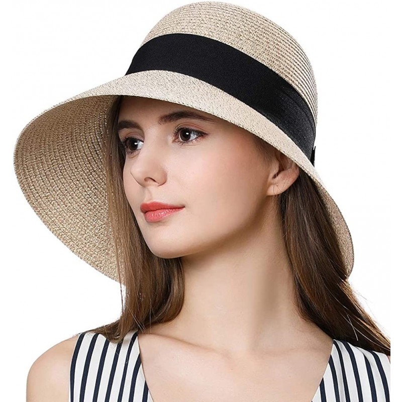 Small Head Women Packable SPF Sun Hat Bucket Chin Strap Summer Beach ...