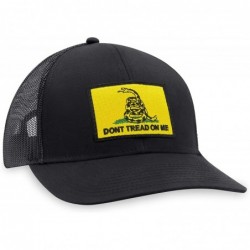 Baseball Caps Dont Tread on Me Hat - Gadsden Flag Trucker Hat Baseball Cap Snapback Golf Hat - Black - CI18SW898XR $35.15