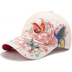 Baseball Caps Women Baseball Caps- Adjustable Breathable Embroidered Sun Hat for Sport Golf Mesh Sunbonnet Outdoor - White - ...