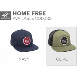 Baseball Caps Home Free Circle Scout Patch Trucker Hat - Adjustable Baseball Cap w/Plastic Snapback Closure Olive - CQ18U6XTO...