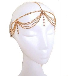 Headbands Silver-plated Multilayer Full imitation pearls design Head Chain - C611TMC4I2Z $18.69