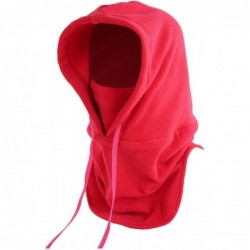 Balaclavas Balaclave Fleece Windproof Ski Mask Face Mask Tactical Hood Neck Warmer - Heavyweight-red - C618LR4WDNX $23.89