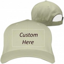 Baseball Caps Custom Hat- Customize Your Own Text Photos Logo Adjustable Back Baseball Cap for Men Women - CT18LH20RE8 $21.15