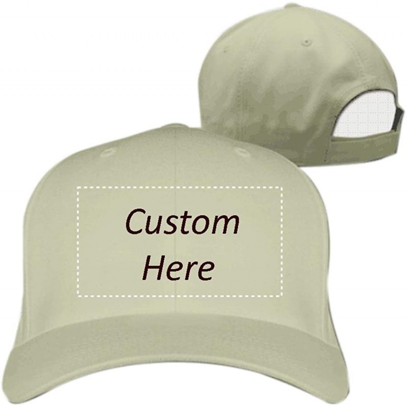 Baseball Caps Custom Hat- Customize Your Own Text Photos Logo Adjustable Back Baseball Cap for Men Women - CT18LH20RE8 $15.14