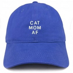 Baseball Caps Cat Mom AF Embroidered Soft Cotton Dad Hat - Royal - C118EYD98UY $23.59