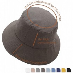 Sun Hats Bucket Sun Hat Women Floppy Cotton Hats Wide Brim Summer Beach Fisherman's Caps UPF 50+ UV Packable - CA18DQRQ3NT $2...