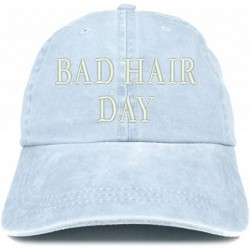 Baseball Caps Bad Hair Day Embroidered 100% Cotton Baseball Cap - Light Blue - CN185LUL8Q9 $32.90