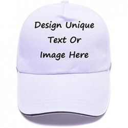 Baseball Caps Custom Hat Print Design Fashion Men Women Trucker Hats Adjustable Snapback Baseball Caps - White - CY18G93CANE ...