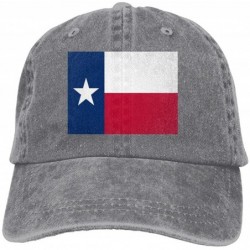 Baseball Caps LINGMEI Flag Of Texas Unisex Adult Denim Dad Baseball Hat Sports Outdoor Cowboy Cap For Men and Women - Ash - C...