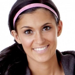 Headbands Women's Adjustable Non Slip Geo Sport Headband Multi Gift Pack - Skinny Pink 1pk - C011VJ4SPJL $17.37