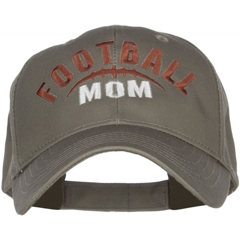 Baseball Caps Football Mom Embroidered Organic Cotton Cap - Olive - C812LJZ0F3D $35.01