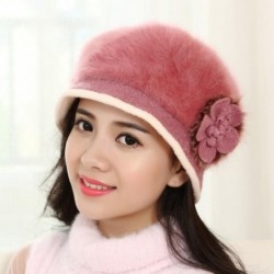 Berets Fashion Warm Winter WomenKnit Ski Crochet Slouch Hat Cap - Hot Pink - C012N4R04L8 $12.13