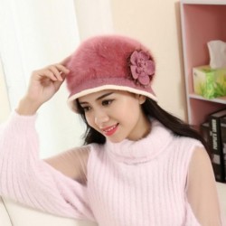 Berets Fashion Warm Winter WomenKnit Ski Crochet Slouch Hat Cap - Hot Pink - C012N4R04L8 $12.13