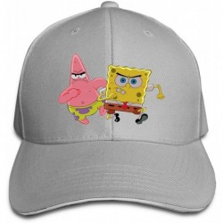 Baseball Caps Men's Angry Spongebob Cotton Snapback Caps Dry and Crisp Cool TravelMid Crown Curved Bill Tennis Caps - Gray - ...
