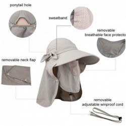 Sun Hats Women Summer Neck Flap Sun Visor/Hats Wide Brim UV Protection UPF 50+ Hiking Cap Adjustable - Style 1 Rose - CP18NN4...