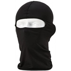 Balaclavas 6 in 1 Thermal Fleece Balaclava Hood Police Swat Ski Bike Wind Stopper Face Mask (Black-1) - CZ11MGDZRPT $12.59