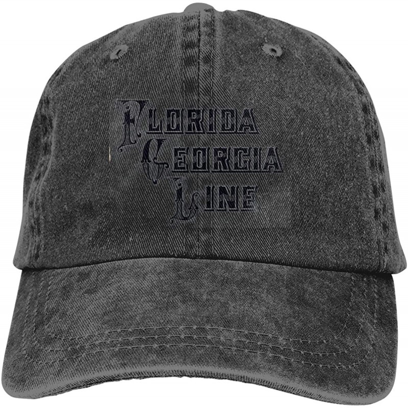 Baseball Caps Washed Dyed Adjustable Jeans Baseball Cap with Florida Georgia Line Logo for Men's & Women - CZ18XU2I5X9 $14.65