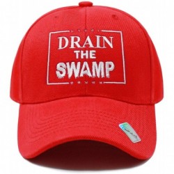Baseball Caps Drain The Swamp Trump 2020 Campaign Rally Embroidered US Trump MAGA Hat Baseball Cap PV101 - Pv101 Red - C0194G...