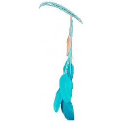 Headbands Women Feather Leaf Tassels Braided Hippie Headband Hair Accessories - Blue - CH12JO0E6SF $22.96