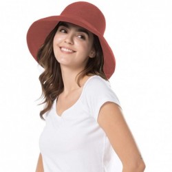 Bucket Hats Women Wide Brim Sun Hats Foldable UPF 50+ Sun Protective Bucket Hat - Reticulated-red - C318TR9SHME $20.34