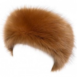 Headbands Faux Fur Headband for Women Winter Earwarmer Earmuff Hat Ski - Khaki - CC18ECU5KZY $20.12