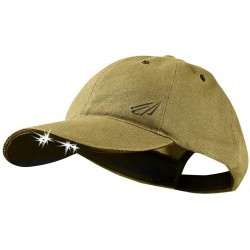 Sun Hats POWERCAP LED Hat 25/10 Ultra-Bright Hands Free Lighted Battery Powered Headlamp - Unstructured Canvas - Khaki - CU18...