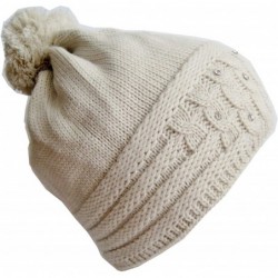 Skullies & Beanies Winter Hat for Women Beautiful Ski Beanie Rhinestones Knitted Hat M-115 - Beige - CQ11B2NOP0H $44.43