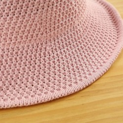 Sun Hats Women Sun Protection Hat Knitting Hollow Out Bucket Cotton Summer Travel Cap Hiking Boonie Fedora Hats UPF 50+ - CK1...
