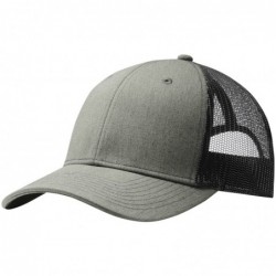 Baseball Caps Mens Snapback Trucker Cap (C112) - Heather Grey/Black - C8187AKIZMK $17.55