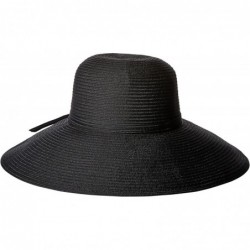 Sun Hats Women's 5-Inch Brim Sun Hat with Braid Self-Tie - Black - C1126AOQIY7 $46.20