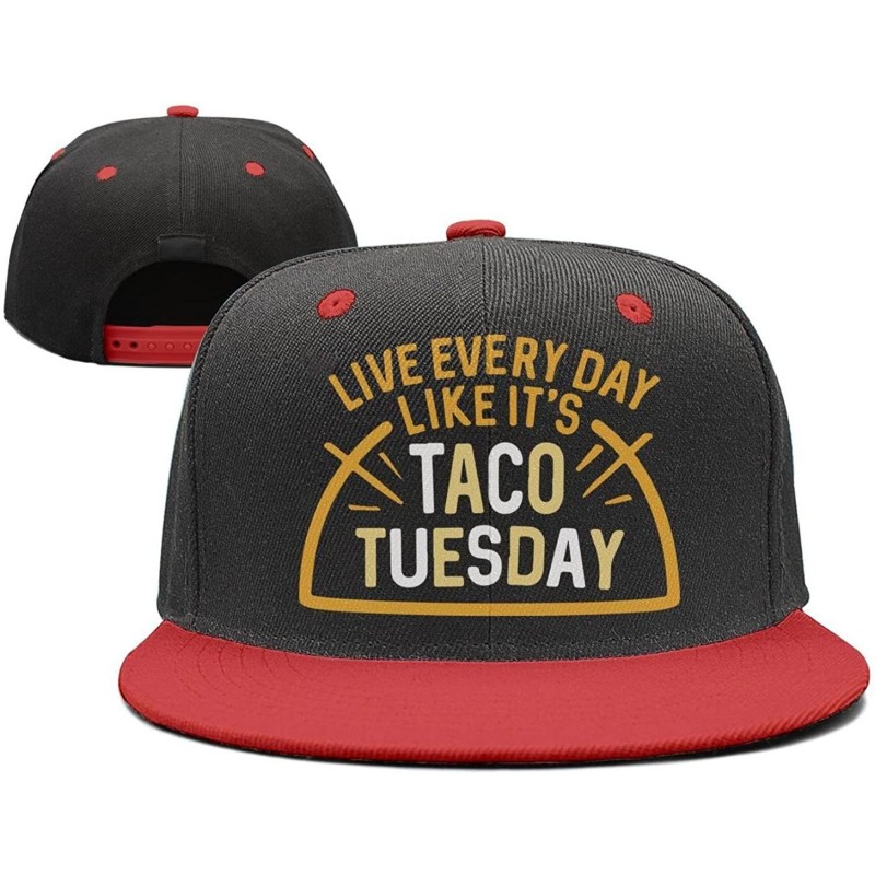 Baseball Caps Unisex Live Every Day Like It's Taco Tuesday Caps Visor Hats - Live Every Day-5 - CO18GZE0D4Y $18.85
