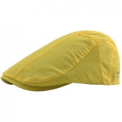 Newsboy Caps Summer Newsboy Flat Cap Quick-Dry Beret Gatsby Ivy Hat Adjustable Men - Yellow - C418QYER7XI $20.74