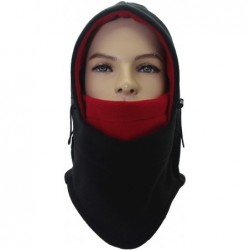 Balaclavas Balaclava Face Ski Mask - Motorcycle Fleece Hood/Neck Warmers/Hat Mens Womens - Black Red - CJ187NSTINZ $18.29
