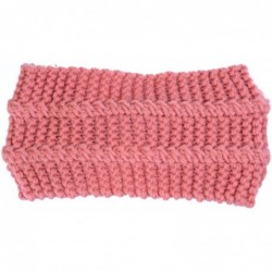 Cold Weather Headbands Womens Winter Chic Turban Bowknot/Floral Crochet Knit Headband Ear Warmer - Rose Pink - C4185C0YDKR $1...