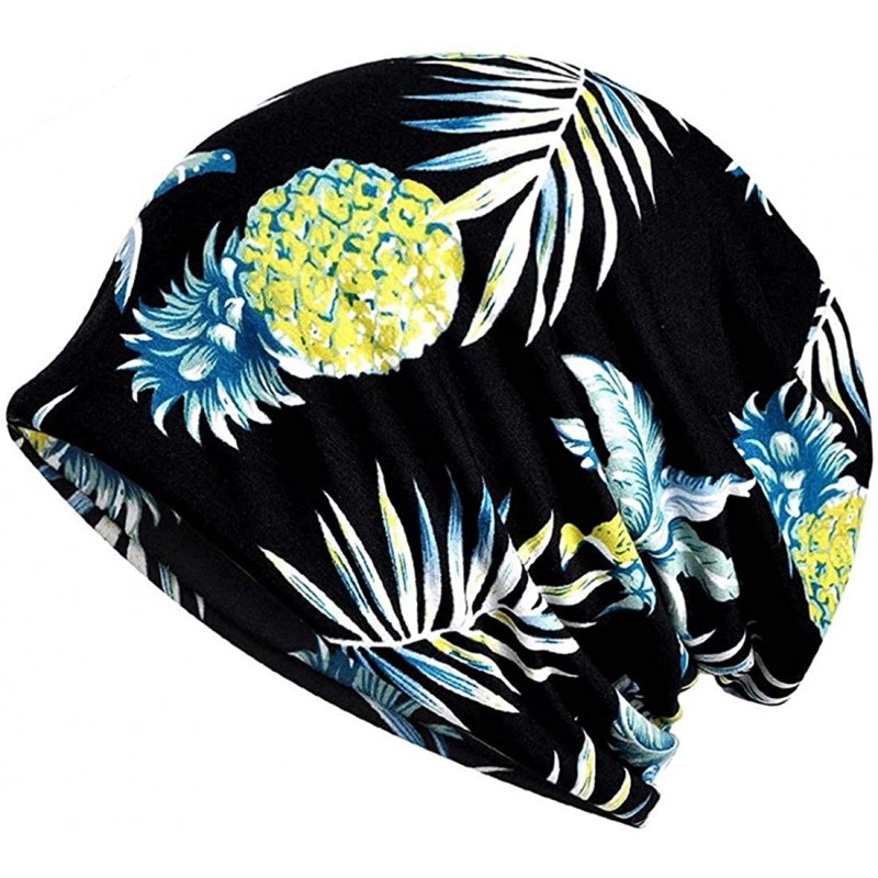 Skullies & Beanies Chemo Cancer Sleep Scarf Hat Cap Cotton Beanie Lace Flower Printed Hair Cover Wrap Turban Headwear - CZ196...