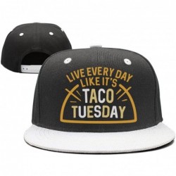 Baseball Caps Unisex Live Every Day Like It's Taco Tuesday Caps Visor Hats - Live Every Day-3 - CJ18GZDK6HY $17.58