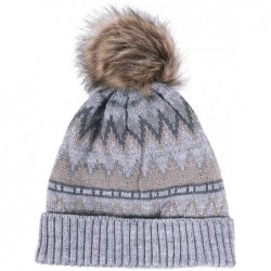 Skullies & Beanies Women Oversized Slouchy Beanie Knit Hat Colorful Long Baggy Skull Cap for Winter - Pom-grey - CU18A5W0K76 ...