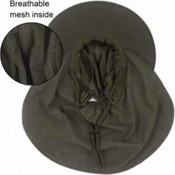 Sun Hats Outdoor Protection Foldable Packable - Army Green - CQ19407H0QQ $21.45