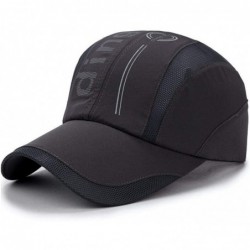 Baseball Caps Quick Dry Sports Cap Unisex Sun Hat Summer UV Protection Outdoor Cap - Dark Grey - CV18TG6AHXN $17.80