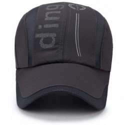 Baseball Caps Quick Dry Sports Cap Unisex Sun Hat Summer UV Protection Outdoor Cap - Dark Grey - CV18TG6AHXN $13.82