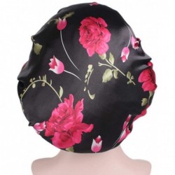 Headbands 6 Pack Women Girls Silk Satin Headbands Solid Color Elastic Hairband Twisted Turban - A-black - CN18XUQ9Q9L $11.53