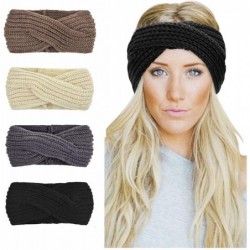 Headbands Womens Winter Knitted Headband - Soft Crochet Bow Twist Hair Band Turban Headwrap Hat Cap Ear Warmer - C818NKXZUWA ...