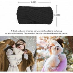 Headbands Womens Winter Knitted Headband - Soft Crochet Bow Twist Hair Band Turban Headwrap Hat Cap Ear Warmer - C818NKXZUWA ...