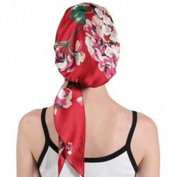 Skullies & Beanies Scarves Pre Tied Headwear Bandana Headwraps - Wine - CF18RK627YH $15.07