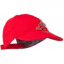 Baseball Caps Sequin and Glitter Cross Baseball Cap - Red - CL11VSYDYGL $36.00