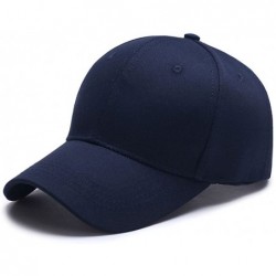 Baseball Caps Summer Adjustable Baseball Cap Trucker Hats - Navy Blue - C117Z3ILZOI $17.94