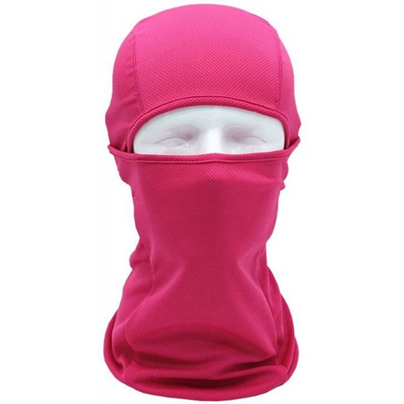 Balaclavas 7in1 Balaclava Face Mask Windproof Neck Warmer Breathable Hood Quick Dry Cycling Headgear - Rose Red - CE183MOS0T7...