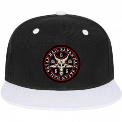 Baseball Caps Unisex Hail Satan Goat 666 red Logo Flat Baseball Cap Fitted Style Hats - Hail Satan Goat-a - CB18T2OD3MU $16.33