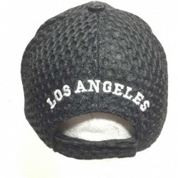 Baseball Caps 3D Embroidered Mesh Los Angeles LA Print Baseball Cap Hat - Black - CR12C231LKH $18.31